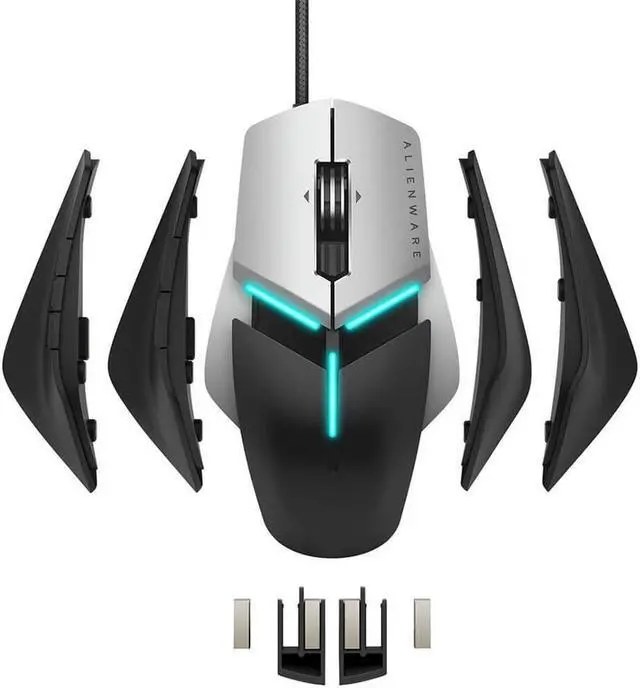 Alt view image 19 of 20 - Dell Alienware Elite Gaming Mouse: AW958 - Optical - Black, Gray - 12000 dpi - Scroll Wheel - 13 Button(s)