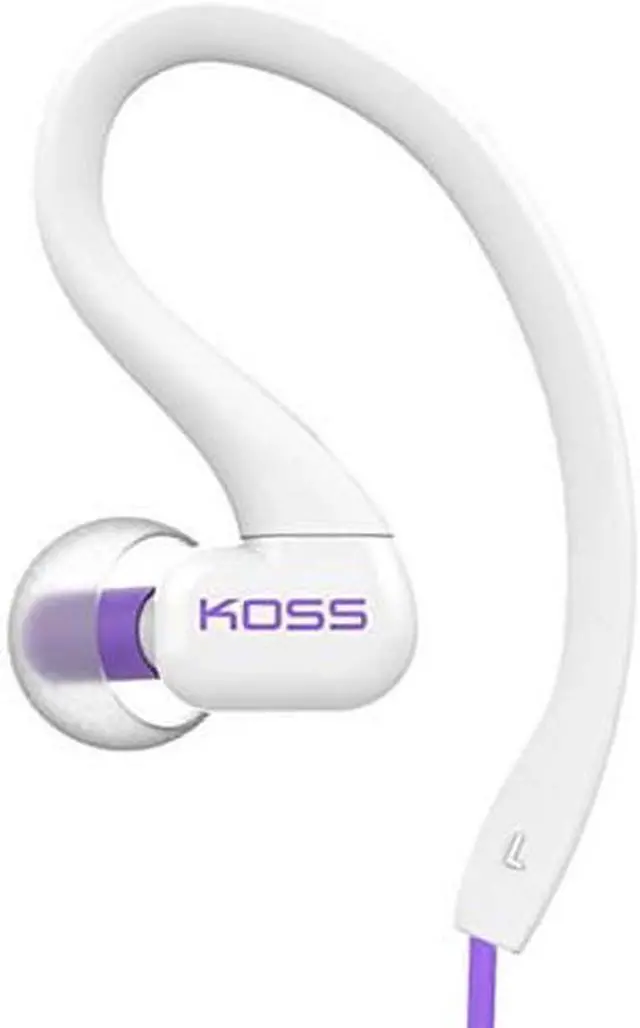 Alt view image 2 of 12 - KOSS Violet FitClips KSC32i 3.5mm Connector Earbud w/ Mic Fitness Sweat Resistant Lightweight