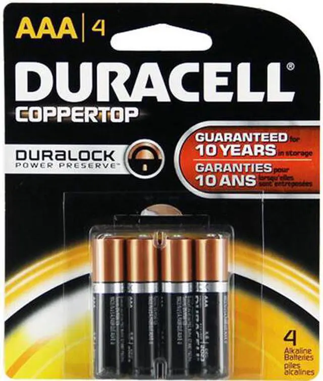 Alt view image 5 of 20 - DURACELL CopperTop MN2400 1.5V AAA Alkaline Battery, 4-pack