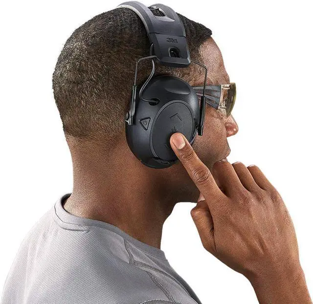 Alt view image 4 of 14 - Peltor Sport Tactical 500 Electronic Hearing Protection Ear Muffs, 26dB NRR, Blu