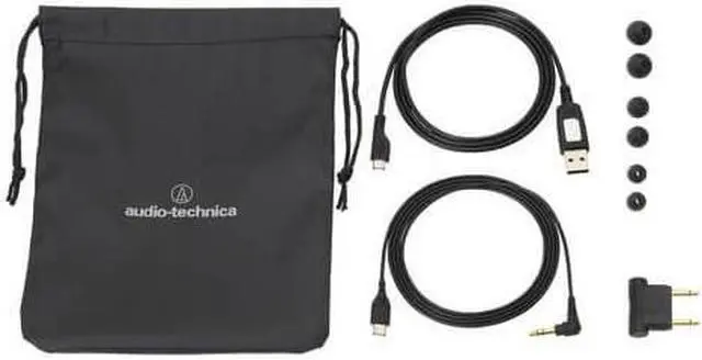 Alt view image 12 of 12 - Audio-Technica ATH-ANC40BT QuietPoint Active Noise-Cancelling Wireless In-Ear Headphones