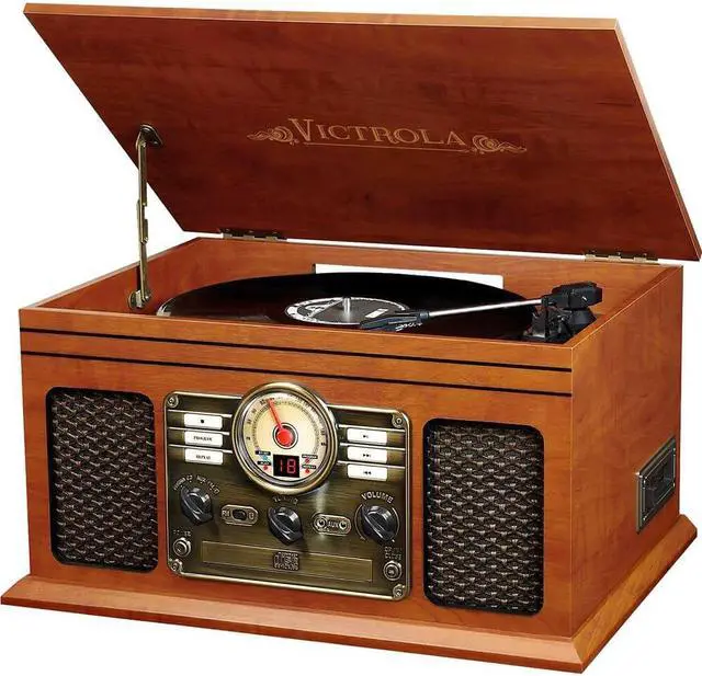 Main image of Victrola VTA200BMAH Classic Wood 6-in-1 Bluetooth Turntable Entertainment Center
