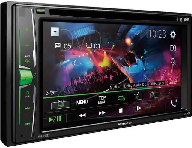 Alt view image 7 of 12 - Pioneer AVH-200EX Multimedia DVD Receiver with 6.2" WVGA Display, and Built-in Bluetooth
