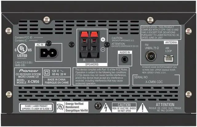 Alt view image 9 of 10 - Pioneer X-CM56B Mini Stereo System