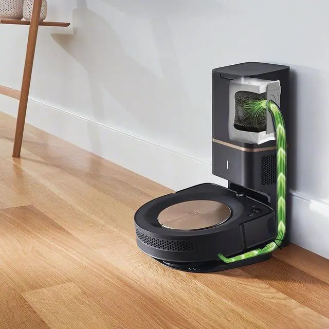 Alt view image 4 of 10 - Roomba s9+ Wi-Fi Connected Robot Vacuum with Automatic Dirt Disposal - Java Black