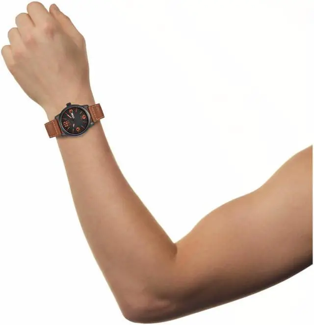 Alt view image 11 of 18 - Citizen Men's BM8475-26E Eco-Drive Sport Brown Leather Watch