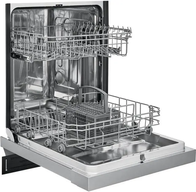 Alt view image 3 of 9 - Frigidaire FFBD2420US 24" Built-in Dishwasher with Stainless Steel Drum 14 Place Settings 4 Cycles in Stainless Steel
