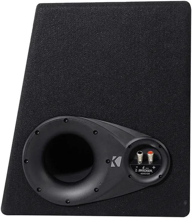 Alt view image 3 of 11 - Kicker Comp 12" 300W 4 Ohm Carpeted Vented Loaded Subwoofer Enclosure | 43VC124