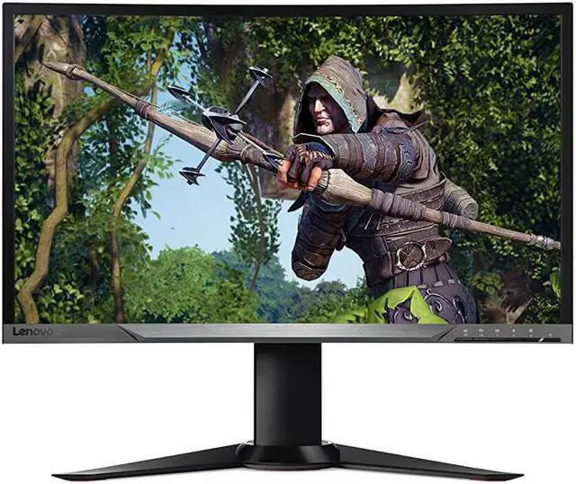 Alt view image 7 of 11 - Lenovo Y27G 65BEGCC1US 27" Curved Gaming WLED Monitor, 144Hz Extreme R1800 Panel, 1920x1080, NVIDIA G-SYNC, Tilt, Swivel, HDMI, Display Port, USB 3.0 with BC 1.2