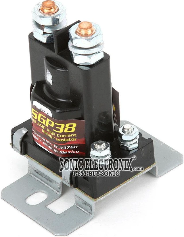 Alt view image 3 of 19 - STINGER SGP38 CAR AUDIO 80 AMP 12V DUAL BATTERY HIGH CURRENT RELAY & ISOLATOR