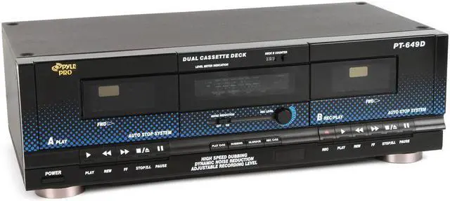 Main image of Pyle Home PT649D Dual Cassette Deck