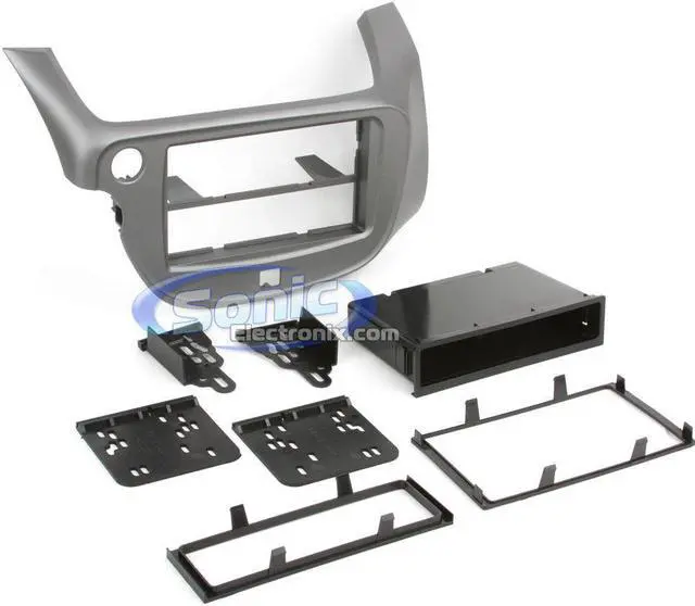 Alt view image 3 of 11 - Metra 99-7877S Single or Double DIN Installation Dash Kit for 2009-up Honda Fit