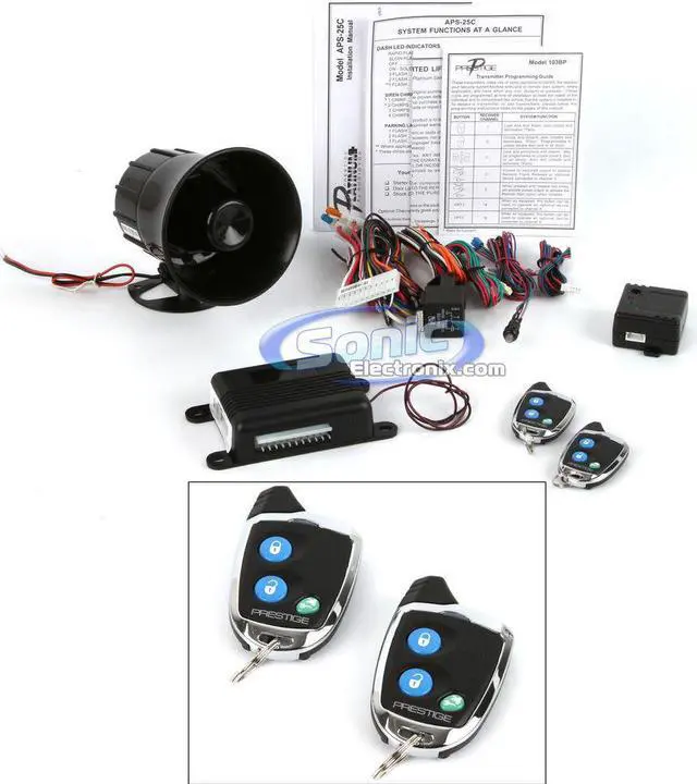 Alt view image 3 of 15 - Audiovox APS25 Car Alarm Vehicle Security System