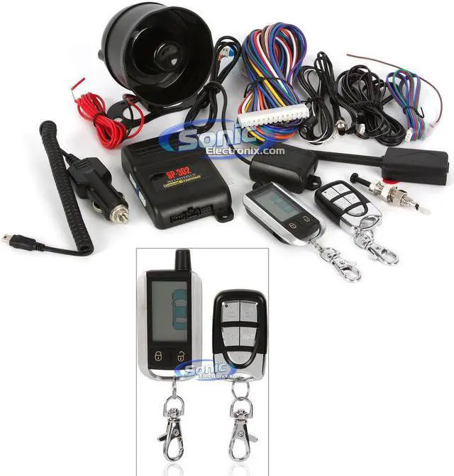 Alt view image 4 of 15 - Crime Stopper - SP-302 - Crimestopper SP-302 Deluxe 2-Way Alarm and Keyless Entry System - 2-way - 2 x Transmitters -