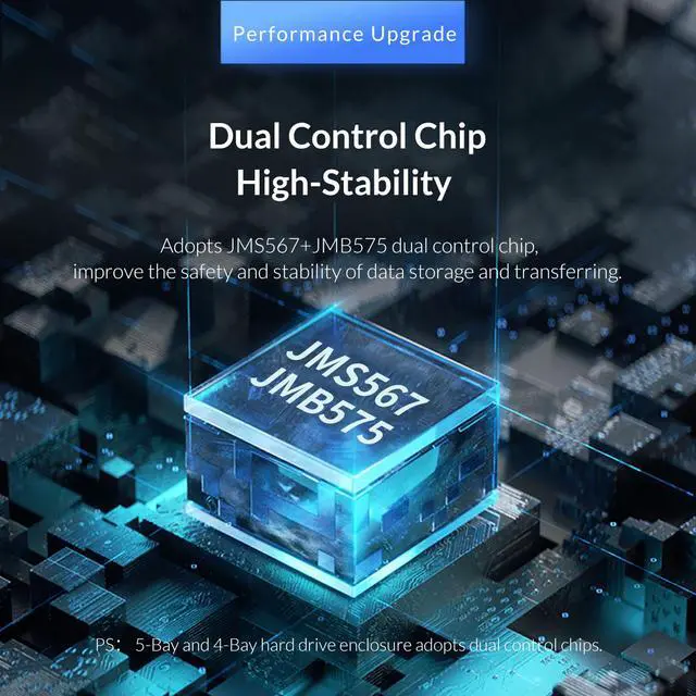 Alt view image 5 of 7 - ORICO 4 Bay 3.5 Inch SATA USB 3.0 External Hard Drive Enclosure Case HDD Docking Station for 3.5:HDD SSD Desktop Laptop PC Aluminum Support 4 x 16TB Max [Without RAID Function] -Black