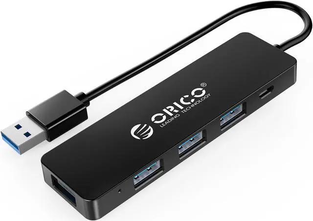 Main image of 4 Port USB3.0 HUB, ORICO 5Gbps 4 Ports USB Splitter OTG Adapter  With Power Supply Interface (30CM) for MacBook Laptop PC Tablet Computer