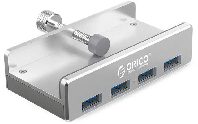 Main image of ORICO USB 3.0 Hub Clamp Adapter, Aluminum 4-Port USB Splitter with Extra Power Supply Port and 4.92 FT USB Data Cable, Ultra-Portable USB Expander for 2021 iMac/Laptop/PC