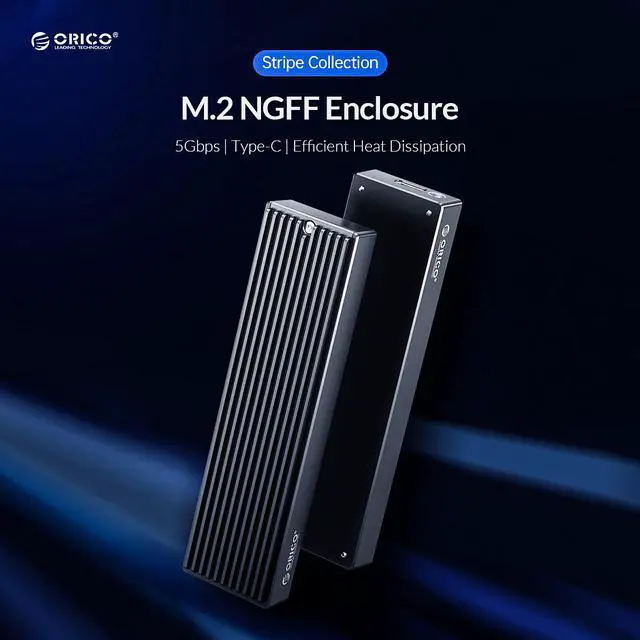 Alt view image 2 of 7 - ORICO M.2 SATA B+M/B Key SSD Enclosure USB3.1 Type-C Omnispeed 5Gbps M.2 NGFF SSD 2TB Max, NOT Support M.2 NVMe SSD