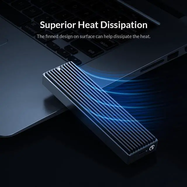 Alt view image 5 of 7 - ORICO M.2 SATA B+M/B Key SSD Enclosure USB3.1 Type-C Omnispeed 5Gbps M.2 NGFF SSD 2TB Max, NOT Support M.2 NVMe SSD