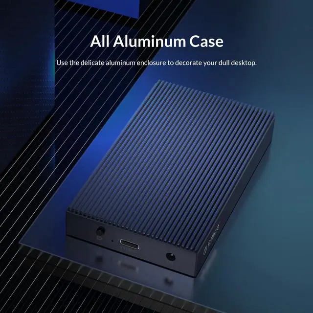 Alt view image 2 of 7 - ORICO Dual Bay M.2 NVMe SSD Enclosure Aluminum USB 3.1 Gen 2 10Gbps M.2 Type-C SSD Docking Station for M Key & M/B Key NVME PCIe SSD Solid State Drive Reader - M2P2J-C3