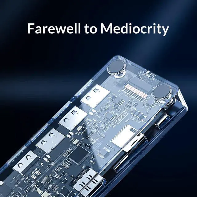 Alt view image 2 of 7 - ORICO 6-in-1 USB Type C to 4K HDMI-Compatible Adapter Docking Station, 3 USB 3.0 Ports, 1x 4K HDMI-Compatible and SD/ Micro SD Card Reader Combo, Up to 5Gbps,Plug and Play