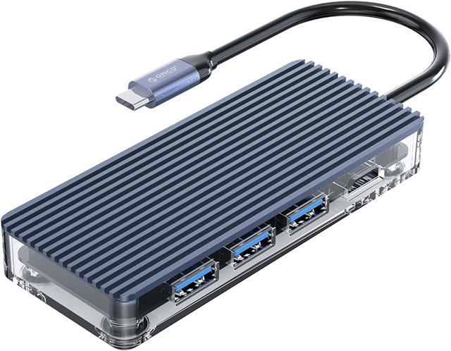 ORICO Transparent Usb C Hub 4 Port Expansion With Power Supply