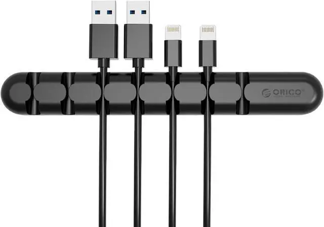 Main image of ORICO Multipurpose Charger Cable Clip Desktop Cable Management System Wire Storage Silicon Charger Cable Holder Clips for USB Cable, Mouse Cable