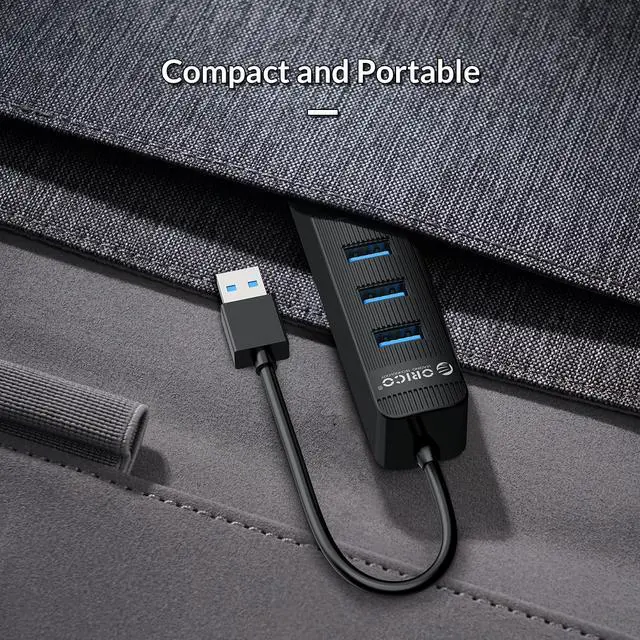 Alt view image 2 of 7 - 5-in-1 USB 3.0 Card Reader, ORICO 3 Port USB 3.0 HUB With 1 SD/TF Card Reader For PC Laptop Computer Accessories ABS USB Splitter USB3.0 OTG Adapter