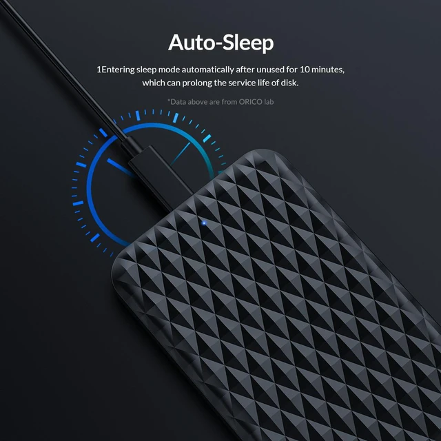 Alt view image 3 of 7 - ORICO 4TB 2.5 Inch USB 3.0 to SATA 3.0 External Hard Drive Enclosure 5Gbps Case Support UASP Protocol SATA III Tool Free (2520C3)