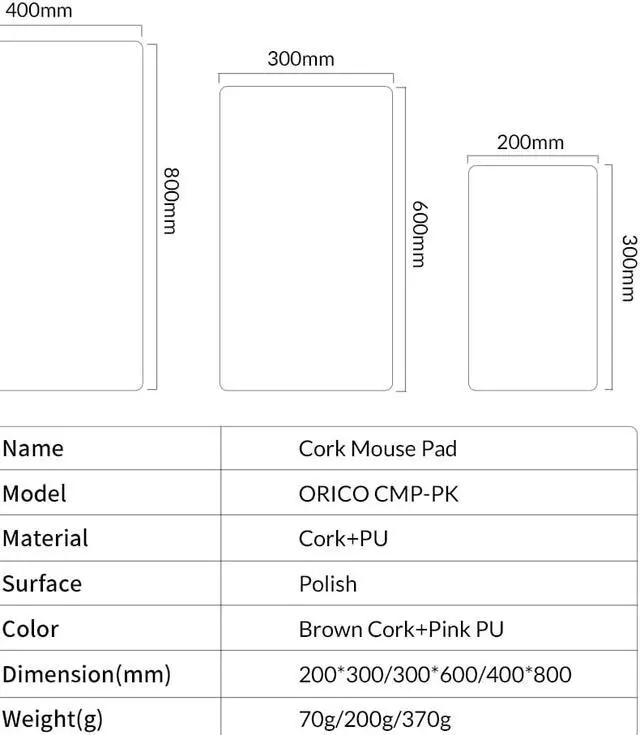 Alt view image 7 of 7 - ORICO Mouse Pads Double-side Ultra Thin Large Gaming Mousepad Waterproof PU Leather Office Desk Pad For Home Game