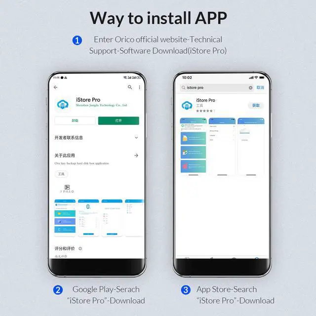 Alt view image 5 of 7 - ORICO 3.5" Portable Storage External Hard Drive 2TB HDD Backed Up Support APP Storage with USB2.0 Type-A & USB3.1 GEN1 Type-C Dual Port for PC/MAC iPhone Android Sync Personal Cloud Storage