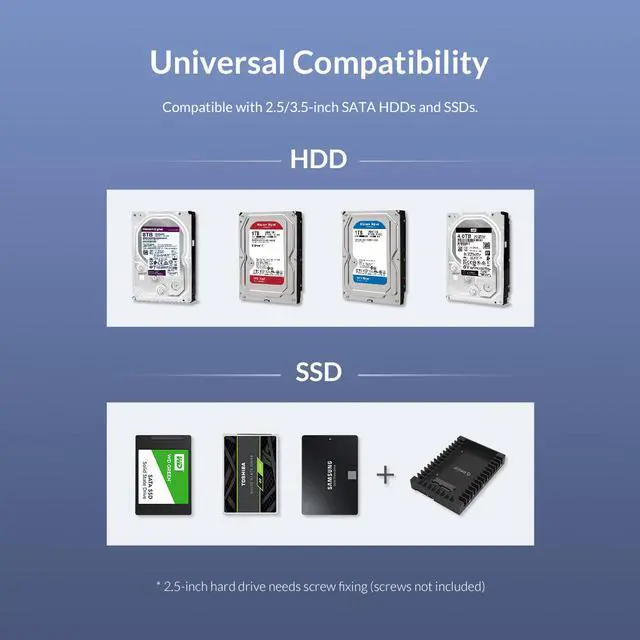 Alt view image 6 of 7 - ORICO 4 Bay Daisy Chain Hard Drive Enclosure Aluminum USB3.1 Gen2 10Gbps Type-C Hard Drive Docking Station for 2.5/3.5 HDD SSD Support Storage Expansion Up to 192 TB for Data Storage