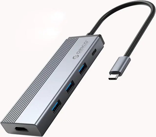 Main image of ORICO USB C HUB Type C 5 in 1 USB C  to HDMI-compatible 4K@30Hz 100W PD Dock Splitter for MacBook Pro Accessories Speed up to 5Gbps