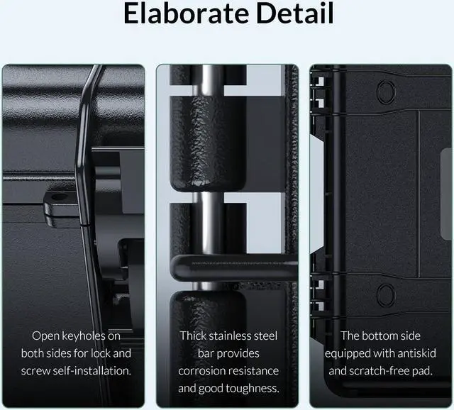 Alt view image 6 of 7 - ORICO 20-Bay 3.5 inch Hard Drive Box Multi-Protection Case 15.7 x 14.1 x 5.1 Inch  Waterproof Storage Carrying Box HDD Storage Case  Anti-Static Shock Moisture Proof for WD/Seagate/Toshiba