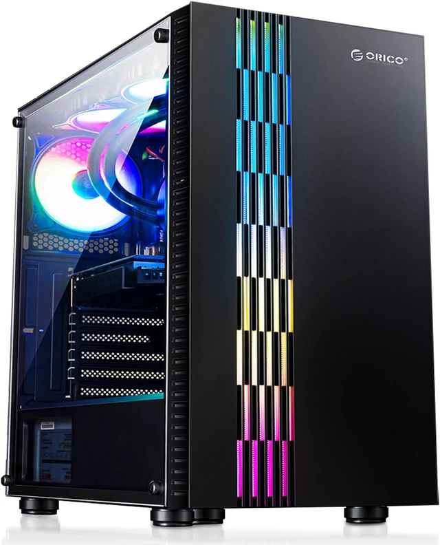 ORICO RGB Gaming PC Computer Case Strip, RGB Front Panel High-Airflow ...