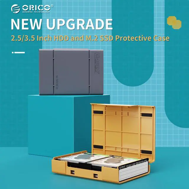 Alt view image 3 of 7 - [ 5 Pack ]ORICO 5 PCS 2.5/ 3.5-inch Hard Drive HDD Protection Box Case Storage Case for Hard Drive(HDD) or SDD, Anti-Static/Anti-Shake/Water Resistant/Dust Resistant -5 PCS available