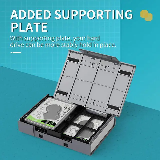 Alt view image 5 of 7 - [ 5 Pack ]ORICO 5 PCS 2.5/ 3.5-inch Hard Drive HDD Protection Box Case Storage Case for Hard Drive(HDD) or SDD, Anti-Static/Anti-Shake/Water Resistant/Dust Resistant -5 PCS available