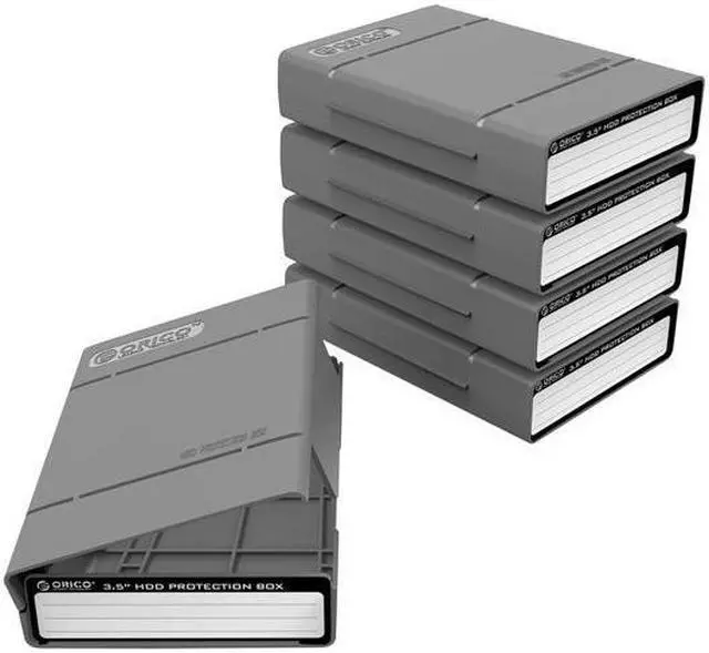 Alt view image 3 of 7 - ORICO Tool-Free 2.5 & 3.5 in USB 3.0 to SATA External Hard Drive Enclosure HDD SSD Docking Station With 5*3.5 inch Shockproof Hard Disk Drive Protective Box Storage Case for 3.5" HDD SSD