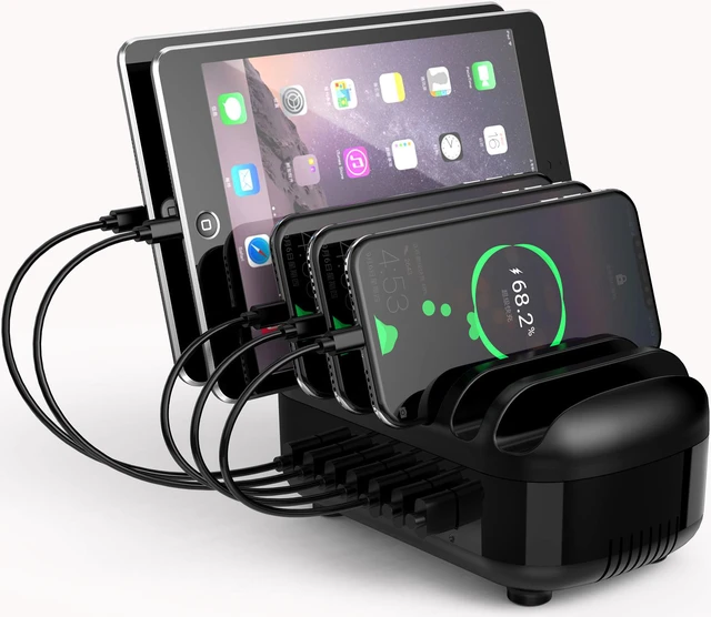 Main image of ORICO 7 Ports USB Charger Station Dock with Holder USB Charger 70W 5V2.4A*7 USB Charging(DUK-7P)