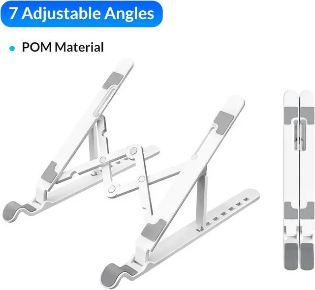 Main image of POM Laptop Stand, ORICO Laptop Holder Riser Computer Tablet Stand, 7 Angles Adjustable Ergonomic Foldable Portable Desktop Holder Compatible with MacBook,iPad,  Lenovo 10-15.6”