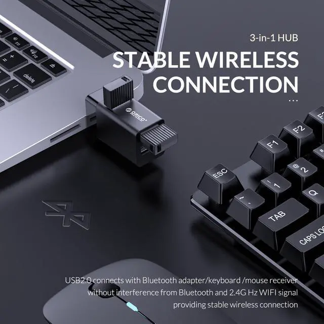 Alt view image 3 of 7 - ORICO USB-C Docking Station with M.2 NVMe SSD Enclosure(Max 4TB), 9-in-1 USB-C Hub Adapter, PD 100W, 3 x 10Gbps USB3.1 USB-A, Type-C, 4K HDMI, TF/SD, Ethernet RJ45, Audio for MacBook/ Dell/HP Laptops