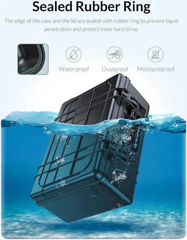 Alt view image 6 of 7 - ORICO 4 Bay 3.5 inch HDD Docking Station 64TB USB 3.0 to SATA External Hard Drive Enclosure (Without Raid), With 20 Bay 3.5 inch Hard Drive Box Multi-Protection Case 15.7 x 14.1 x 5.1 Inch Waterproof