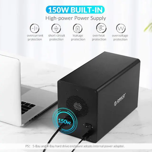 Alt view image 3 of 7 - ORICO 4 Bay 3.5 inch HDD Docking Station 64TB USB 3.0 to SATA External Hard Drive Enclosure (Without Raid), With 20 Bay 3.5 inch Hard Drive Box Multi-Protection Case 15.7 x 14.1 x 5.1 Inch Waterproof