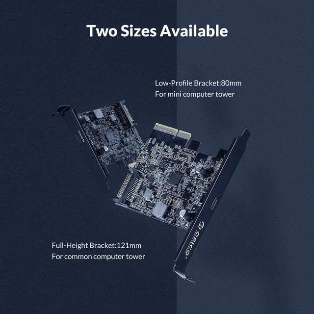 Alt view image 6 of 7 - 20 Gbps PCI-Express Type C Expansion Card, ORICO PCI-Express to USB 3.2 Gen 2x2 (20 Gbps) for Windows 7/8/10/Linux/MAC OS, Compatible Slot: PCIe x4 (3.0), PCIe x8, PCIe x16