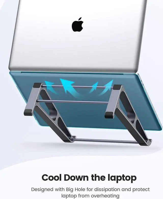 Alt view image 4 of 7 - Laptop Stand for Desk ORICO 3 in 1 MacBook Vertical Holder, Aluminum Stable Computer Riser for 11-15" Laptop, Tablets, Chromebook Stand