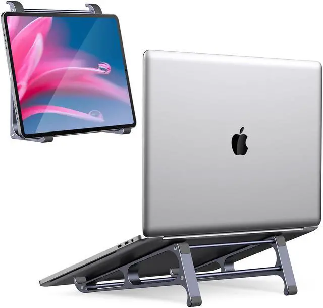 Main image of Laptop Stand for Desk ORICO 3 in 1 MacBook Vertical Holder, Aluminum Stable Computer Riser for 11-15" Laptop, Tablets, Chromebook Stand