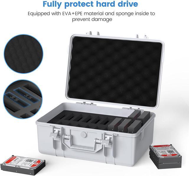 Alt view image 4 of 7 - ORICO Hard Drive Case 3.5inch 20-Bay HDD/SSD Multi-Protection Storage Box Suitcase with Foam Shockproof Anti-Static MoistureProof Travel Bag -PSC L20