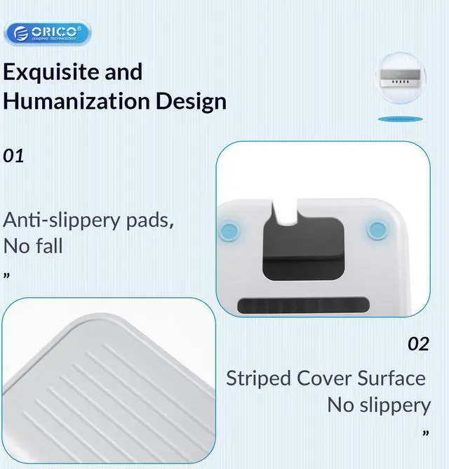 Alt view image 6 of 7 - ORICO Power Strip Storage Box Cable Management Winder for Sockets Mobile Phone Holder Charging Cables Organizer