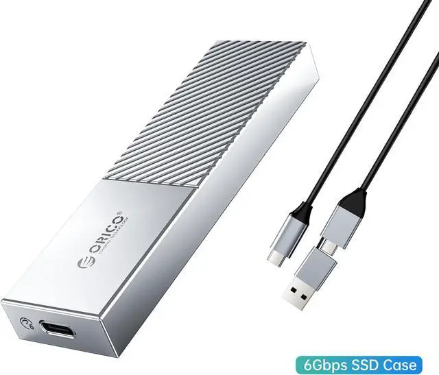 Main image of ORICO M.2 SATA SSD Enclosure USB 3.2/3.1 Gen2 6Gbps Support UASP Trim for M2 SATA NGFF SSD with B Key/B+M Key - Silver