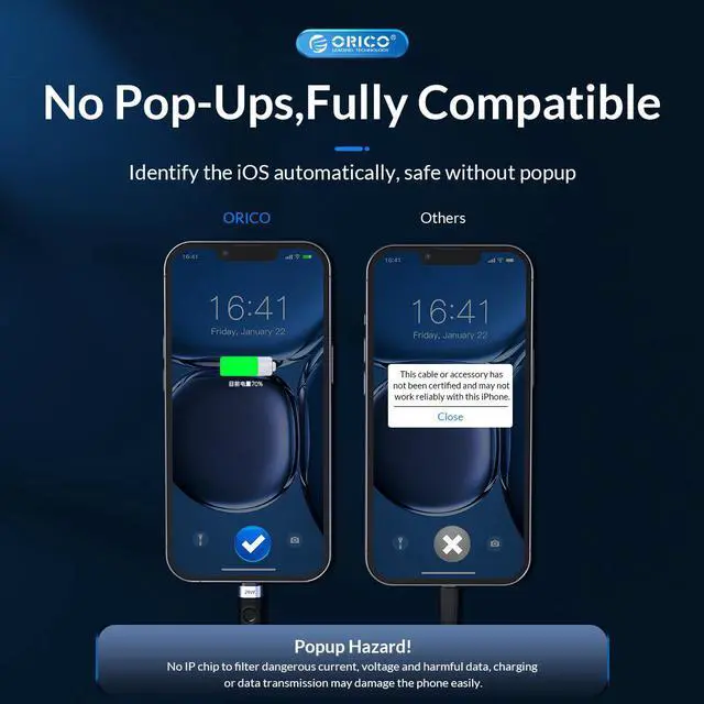 Alt view image 4 of 7 - ORICO USB A to Lightning Cable PD 12W MacBook Fast Charging for iPhone Charger A to Lightning Cable for iPhone13/12 Pro Max - 6.6 ft.